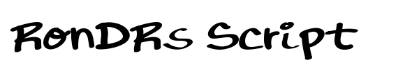 RonDRs Script font preview